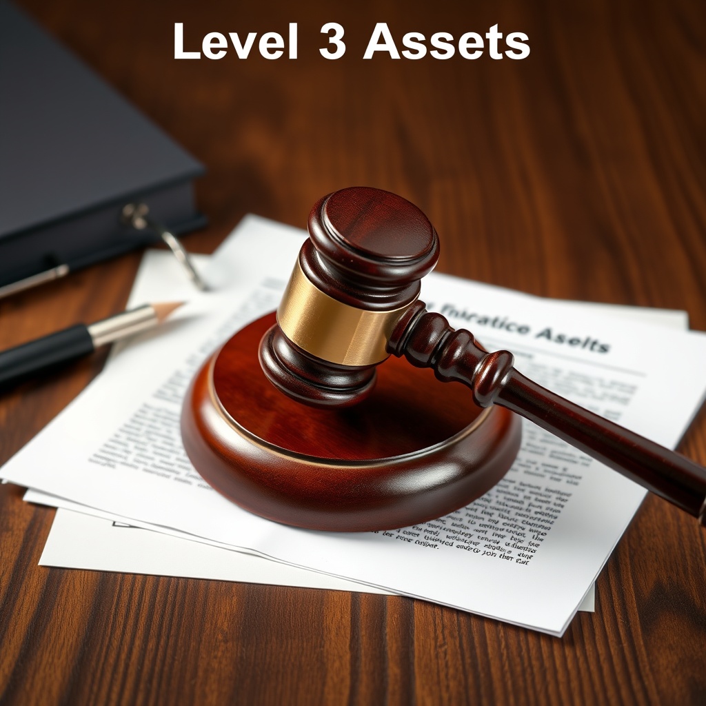 A professional stock photo of a gavel and legal documents on a wooden table, representing the regulatory and compliance aspects of Level 3 Assets in 401(k) plans.