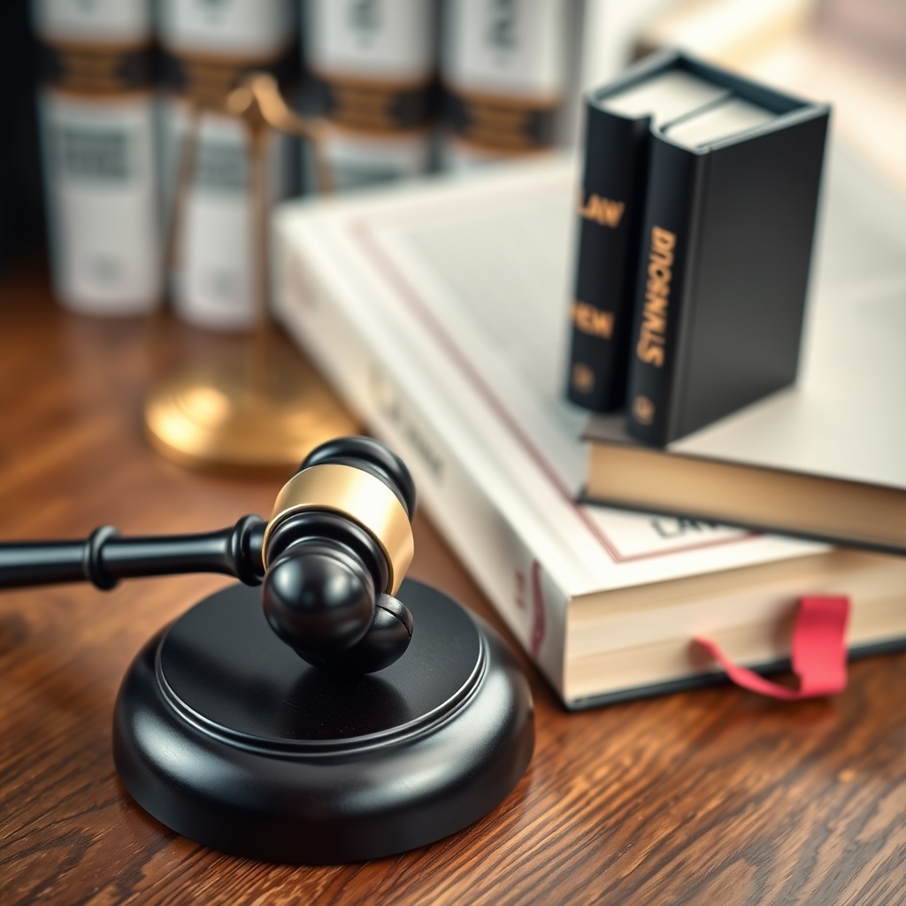 A professional stock photo of a gavel and law books on a wooden table, symbolizing legal boundaries and protections.