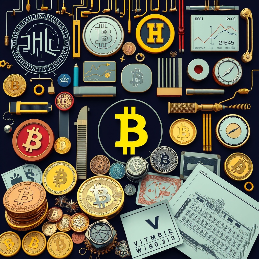 A high-quality image showing a diverse portfolio of digital and traditional financial instruments, highlighting the process and benefits of tokenizing different types of securities.