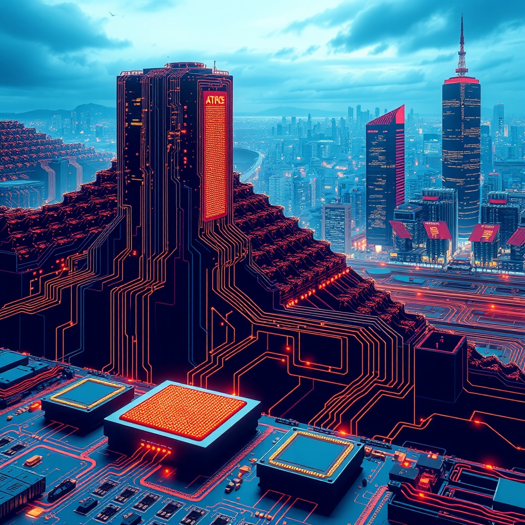 An image depicting the challenges and solutions in integrating AI with semiconductor technologies, highlighting technical hurdles and strategies for overcoming them in Taiwan's tech industry.