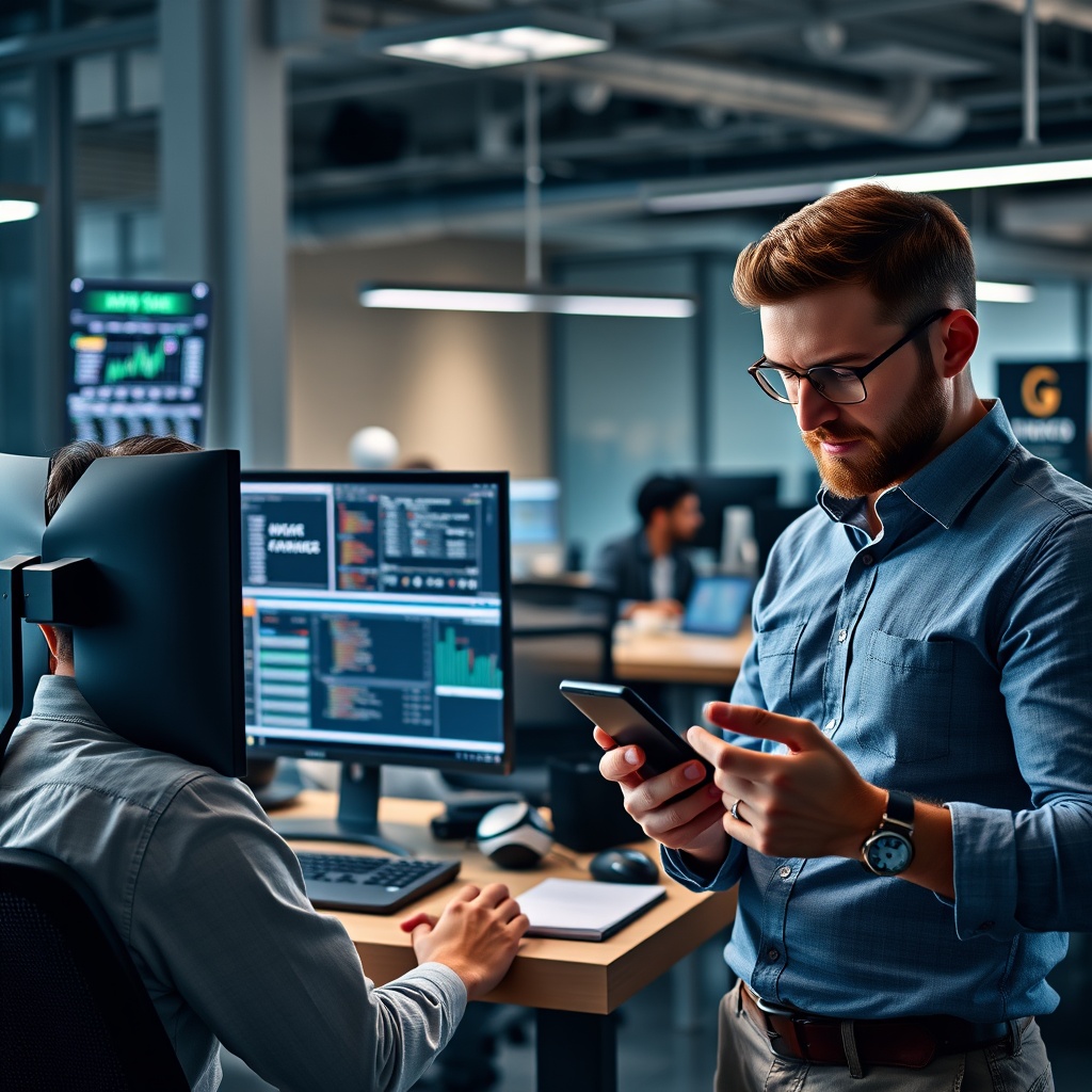 Professional stock photo depicting three distinct personas: a trader at a multi-monitor setup, an entrepreneur in a co-working space, and an investor reviewing a portfolio on a mobile device, representing different crypto tax scenarios.
